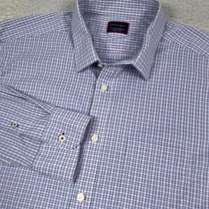 UNTUCKit Blue and Pink Plaid Casual Button Down Shirt